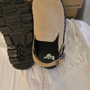 Dr. Martens Tan Suede Slip-On Shoes